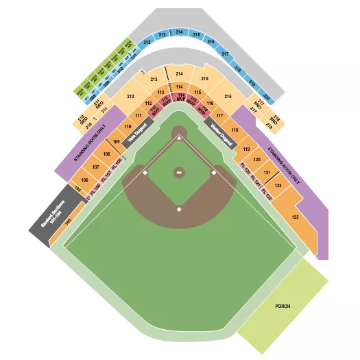 BASEBALL 4 Seating Map Seating Chart