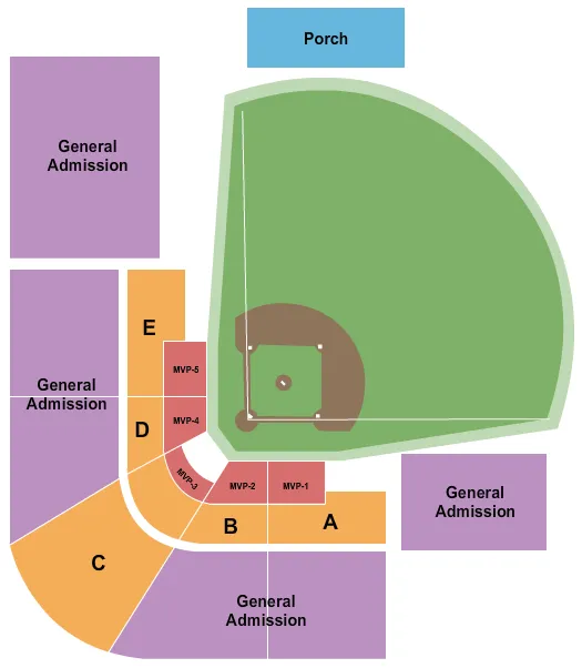 BASEBALL Seating Map Seating Chart