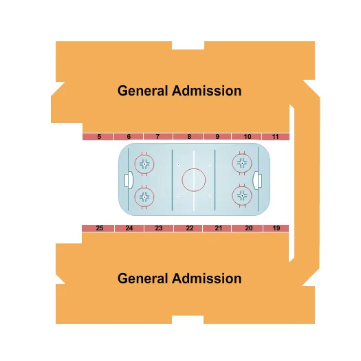 MACON CENTREPLEX COLISEUM HOCKEY Seating Map Seating Chart