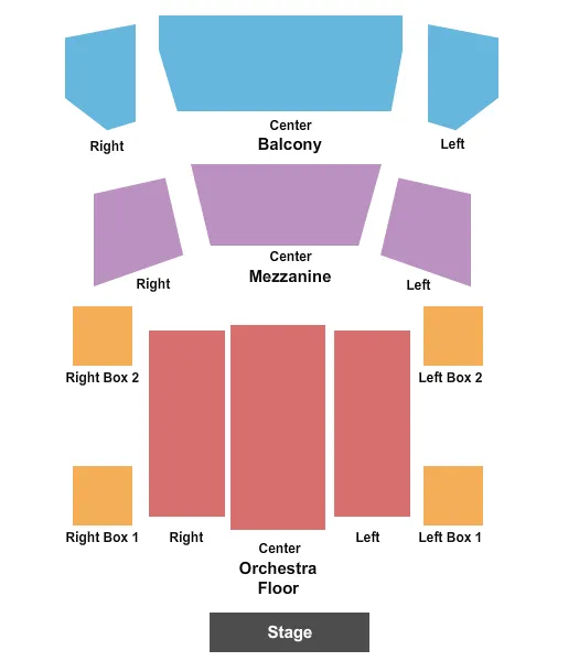 END STAGE Seating Map Seating Chart