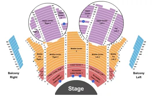 MAINSTAGE AT CHANDLER CENTER FOR THE ARTS AZ ENDSTAGE Seating Map Seating Chart