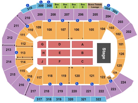 ENDSTAGE 3 Seating Map Seating Chart