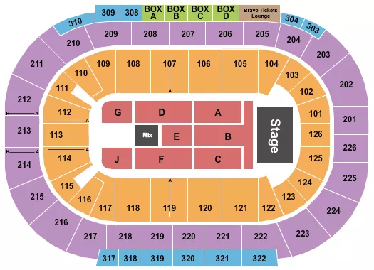 LOS TIGRES Seating Map Seating Chart