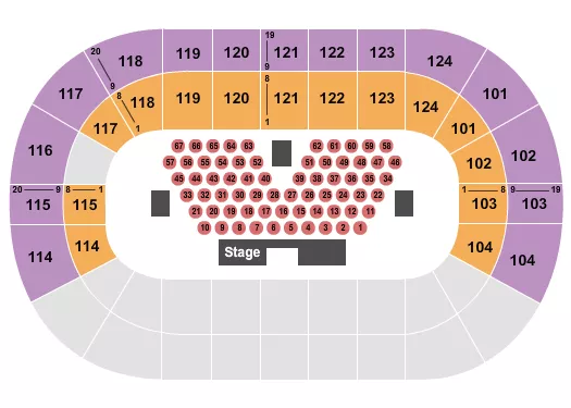 MARY BROWNS CENTRE ENDSTAGE TABLES Seating Map Seating Chart
