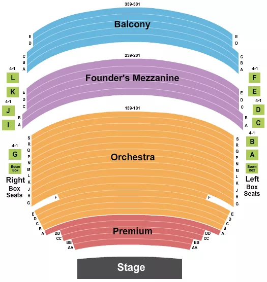 ENDSTAGE PREMIUM Seating Map Seating Chart