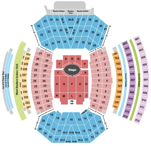 MEMORIAL STADIUM NE GARTH BROOKS Seating Map Seating Chart