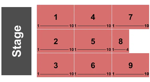 ENDSTAGE 3 Seating Map Seating Chart