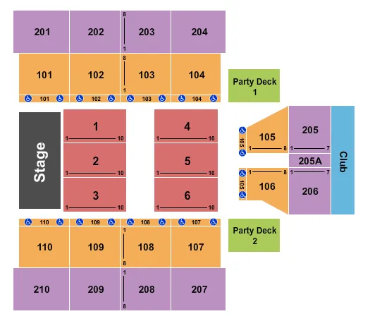 ENDSTAGE Seating Map Seating Chart