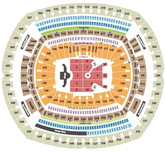 ED SHEERAN Seating Map Seating Chart