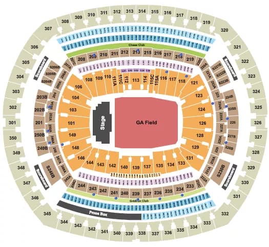 ENDSTAGE GA Seating Map Seating Chart