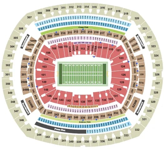 FOOTBALL Seating Map Seating Chart