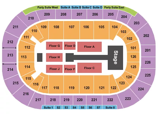 ANUEL AA Seating Map Seating Chart