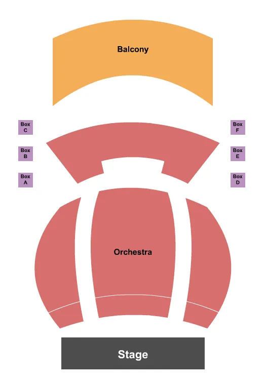 MID VALLEY PERFORMING ARTS CENTER ENDSTAGE Seating Map Seating Chart