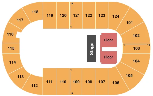 MARY BROWNS CENTRE ENDSTAGE HALF HOUSE Seating Map Seating Chart
