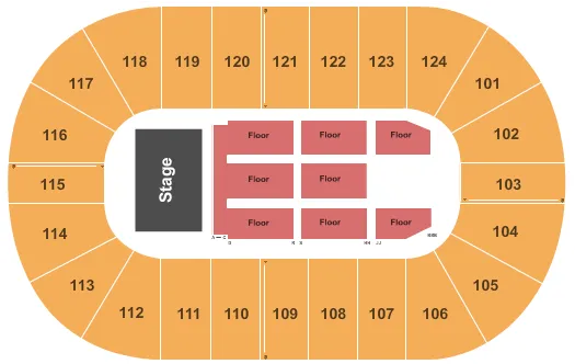 MARY BROWNS CENTRE END STAGE Seating Map Seating Chart