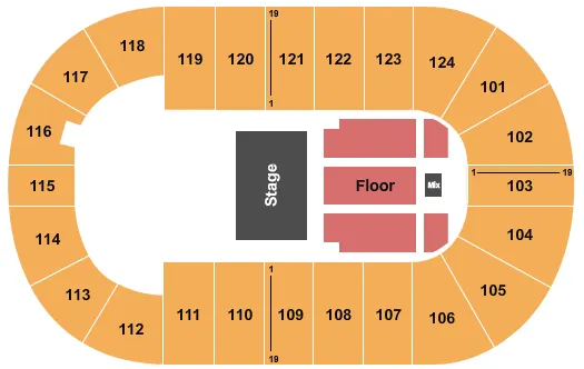MARY BROWNS CENTRE JIM GAFFIGAN Seating Map Seating Chart