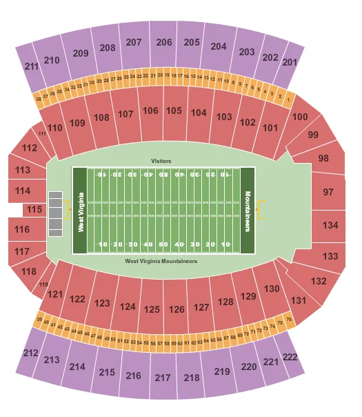 FOOTBALL Seating Map Seating Chart