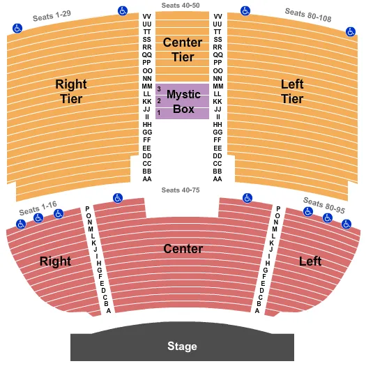 END STAGE Seating Map Seating Chart