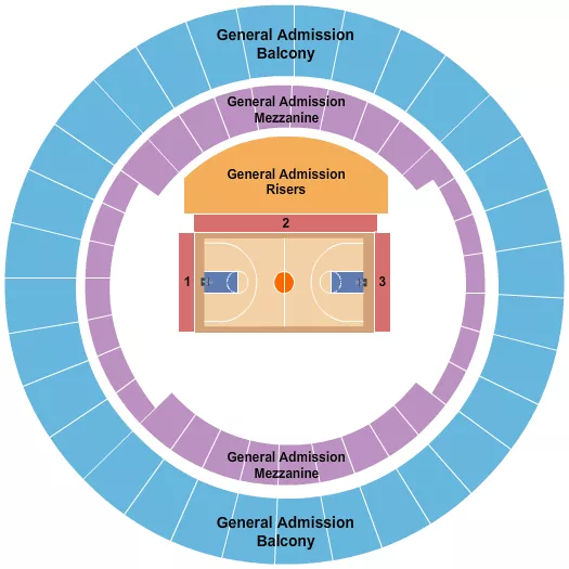BASKETBALL GA Seating Map Seating Chart