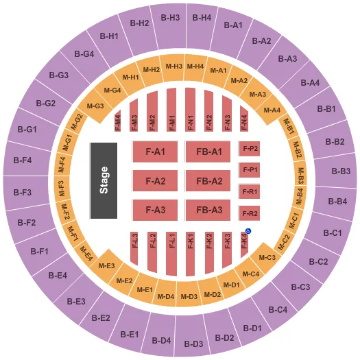 END STAGE Seating Map Seating Chart