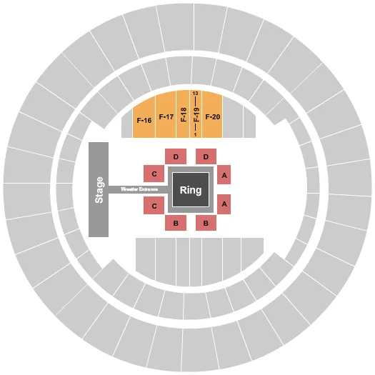 RING OF HONOR WRESTLING Seating Map Seating Chart