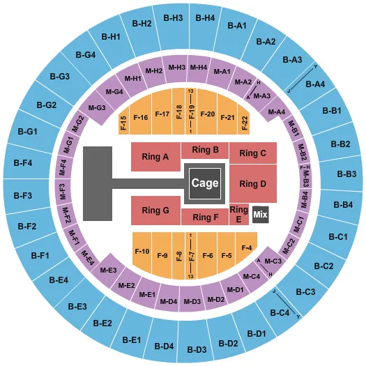 WRESTLING Seating Map Seating Chart