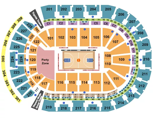 BASKETBALL 1 Seating Map Seating Chart