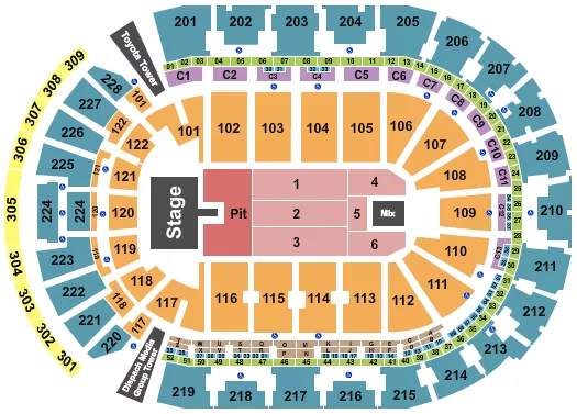 CODY JOHNSON Seating Map Seating Chart