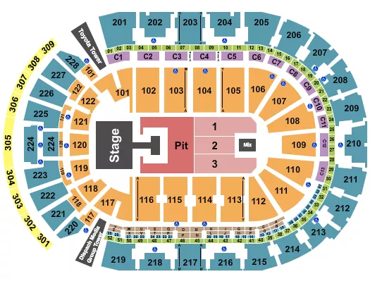 DEMI LOVATO Seating Map Seating Chart