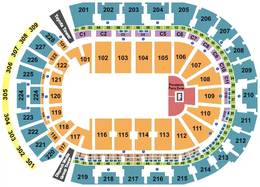 RODEO Seating Map Seating Chart