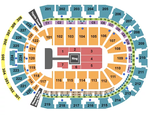 WWE Seating Map Seating Chart