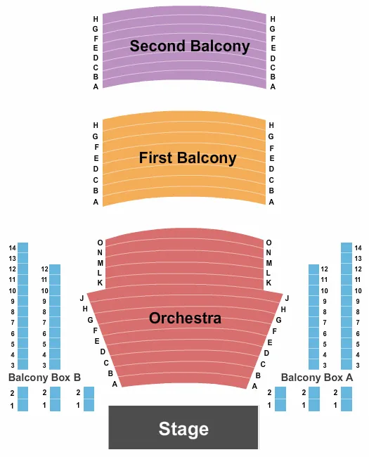 ENDSTAGE NO PIT Seating Map Seating Chart