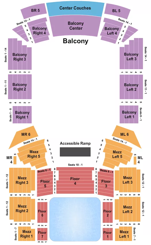 ICE SHOW Seating Map Seating Chart