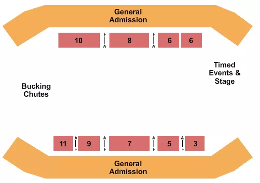 RODEO WITH GA Seating Map Seating Chart