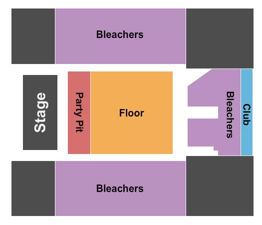 GA FLOOR PARTY PIT Seating Map Seating Chart