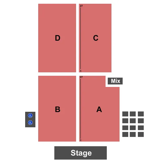 CONCERTS IN THE PARK AT VIEJAS CASINO RESORT END STAGE Seating Map Seating Chart