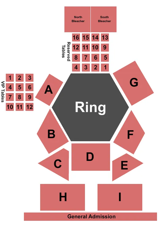 CONCERTS IN THE PARK AT VIEJAS CASINO RESORT TORRES VS DOMINGUEZ Seating Map Seating Chart
