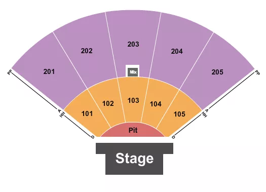OZARKS AMPHITHEATER MISSOURI ENDSTAGE ROW D Seating Map Seating Chart