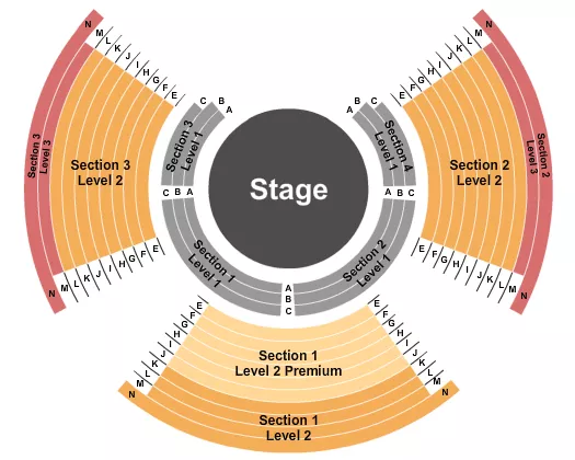 PARANORMAL CIRQUE STATIC Seating Map Seating Chart