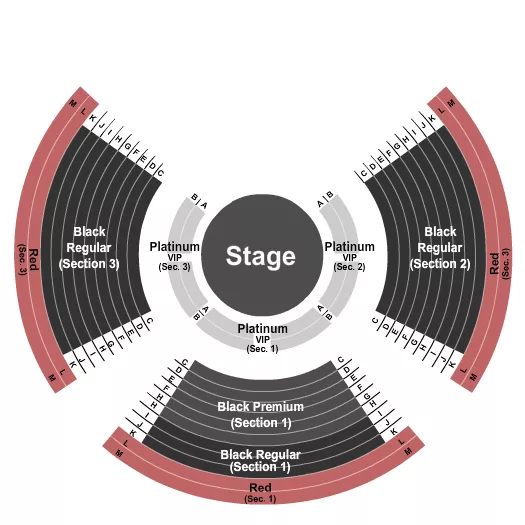 PARANORMAL CIRQUE Seating Map Seating Chart