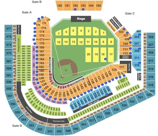 BILLY JOEL Seating Map Seating Chart