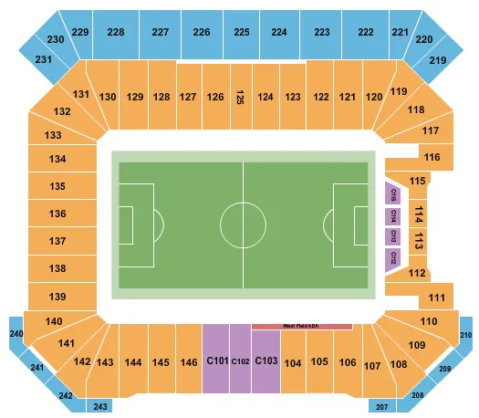 SOCCER Seating Map Seating Chart