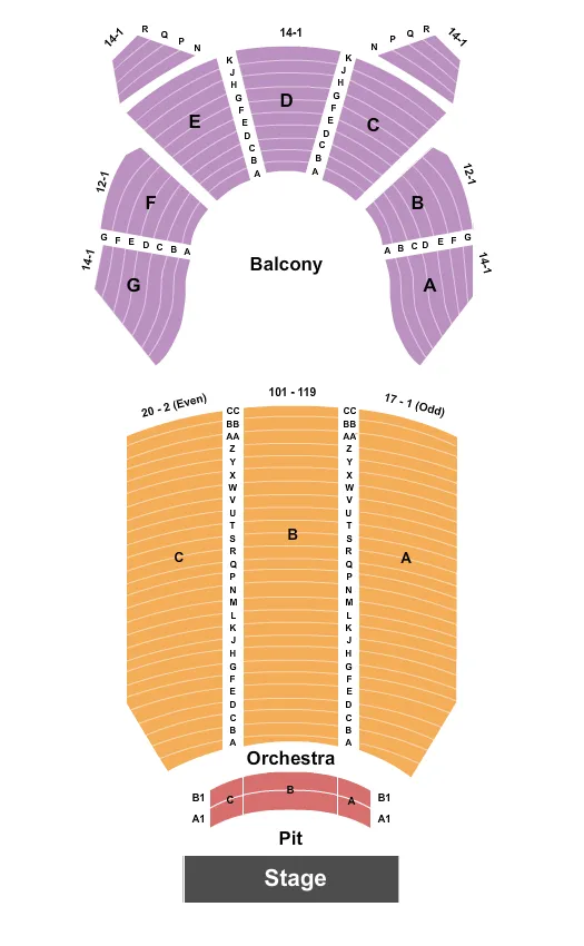 ENDSTAGE Seating Map Seating Chart