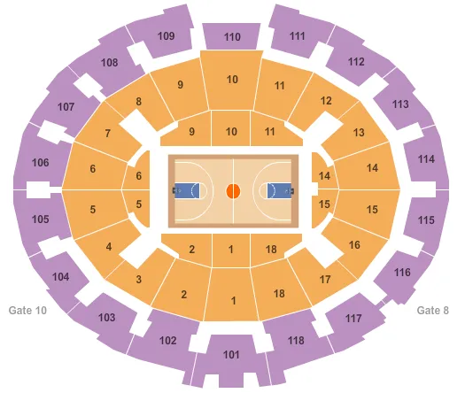 BASKETBALL Seating Map Seating Chart