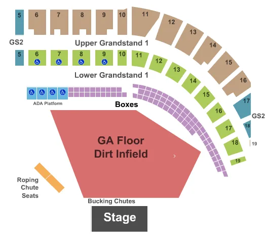 ENDSTAGE GA FLOOR Seating Map Seating Chart