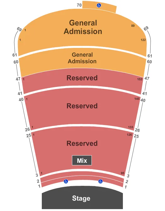END STAGE Seating Map Seating Chart