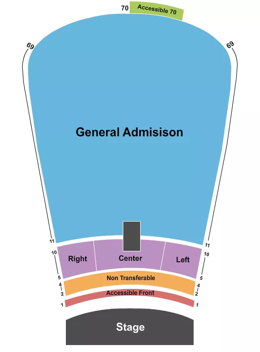ENDSTAGE GA NONTRANSFERABLE Seating Map Seating Chart