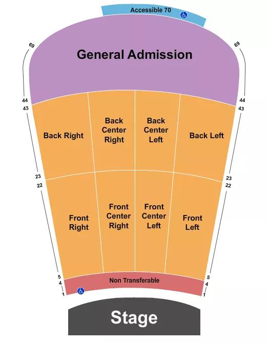 RSV 1 43 GA 44 69 Seating Map Seating Chart