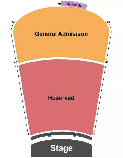 ENDSTAGE RSV 1 47 AND GA 48 69 Seating Map Seating Chart