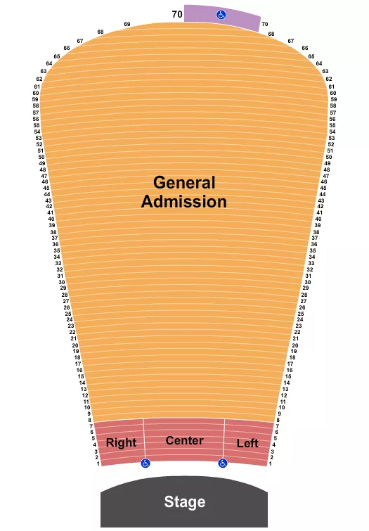 ENDSTAGE RESERVED 1 7 GA 8 69 Seating Map Seating Chart